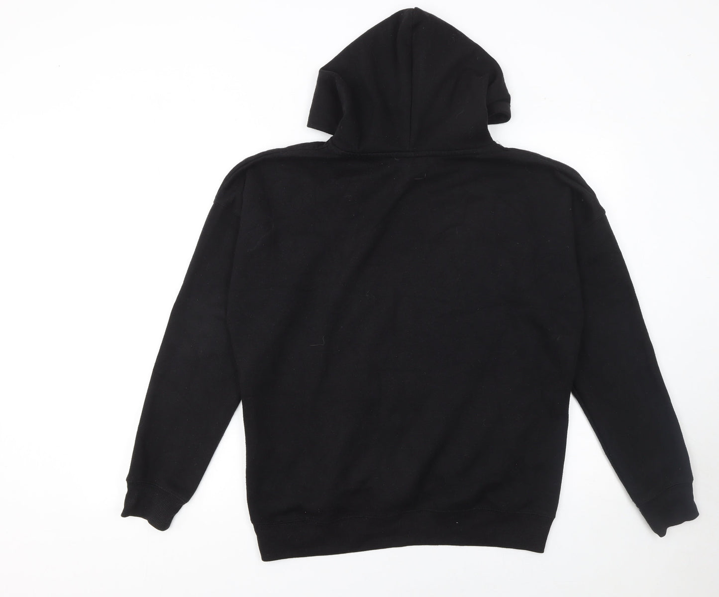 New Look Women's Black Pullover Hoodie Medium Casual Cotton Blend