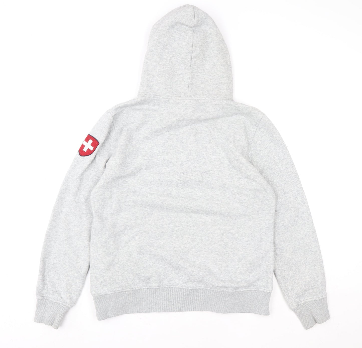 White Stone Womens Grey Pullover Hoodie L Ski Themed