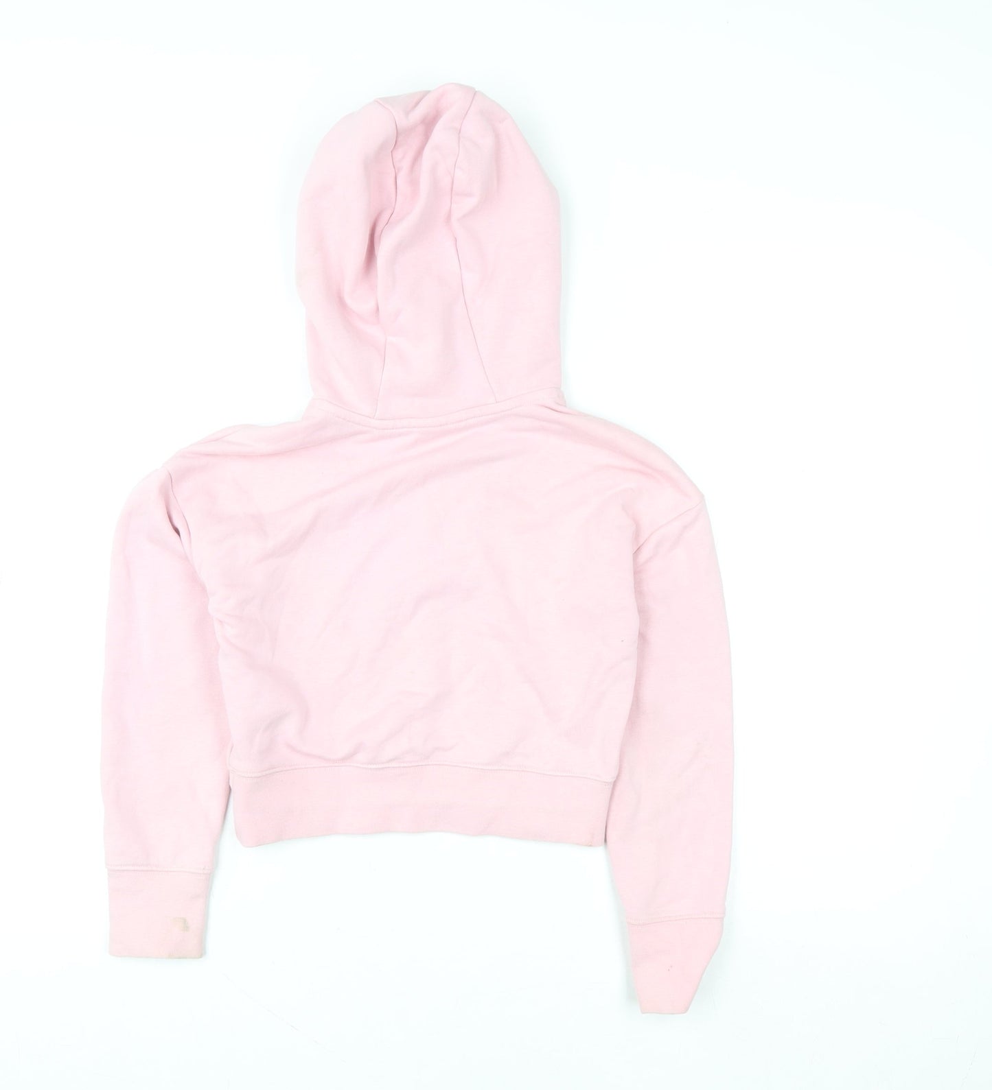 Nike Girls Pink Pullover Hoodie Small Logo Lightweight Fleece Sweatshirt