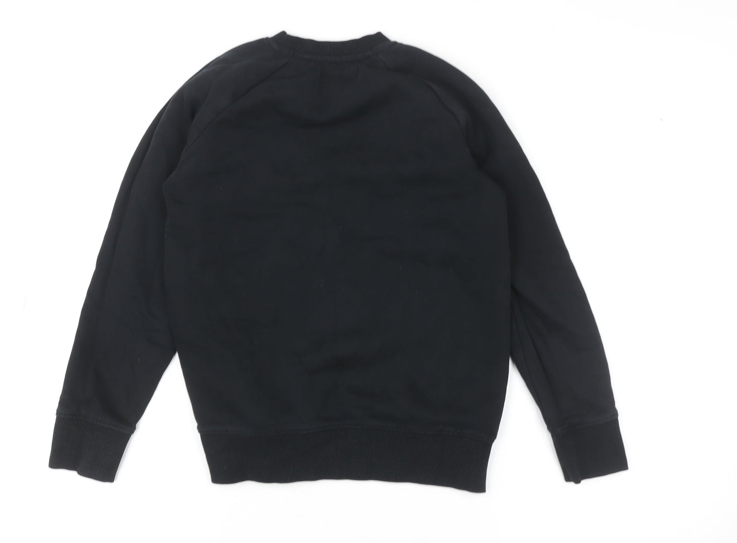Next Boys Black Cotton Blend Crew Neck Sweatshirt 8 Years