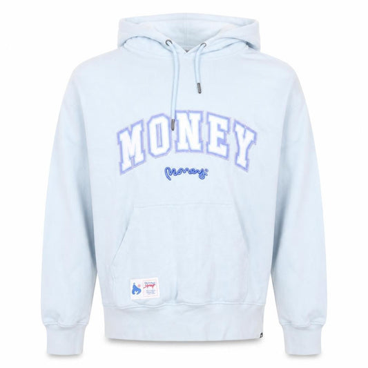 Money Womens Blue Pullover Hoodie Small 100% Cotton Graphic Logo