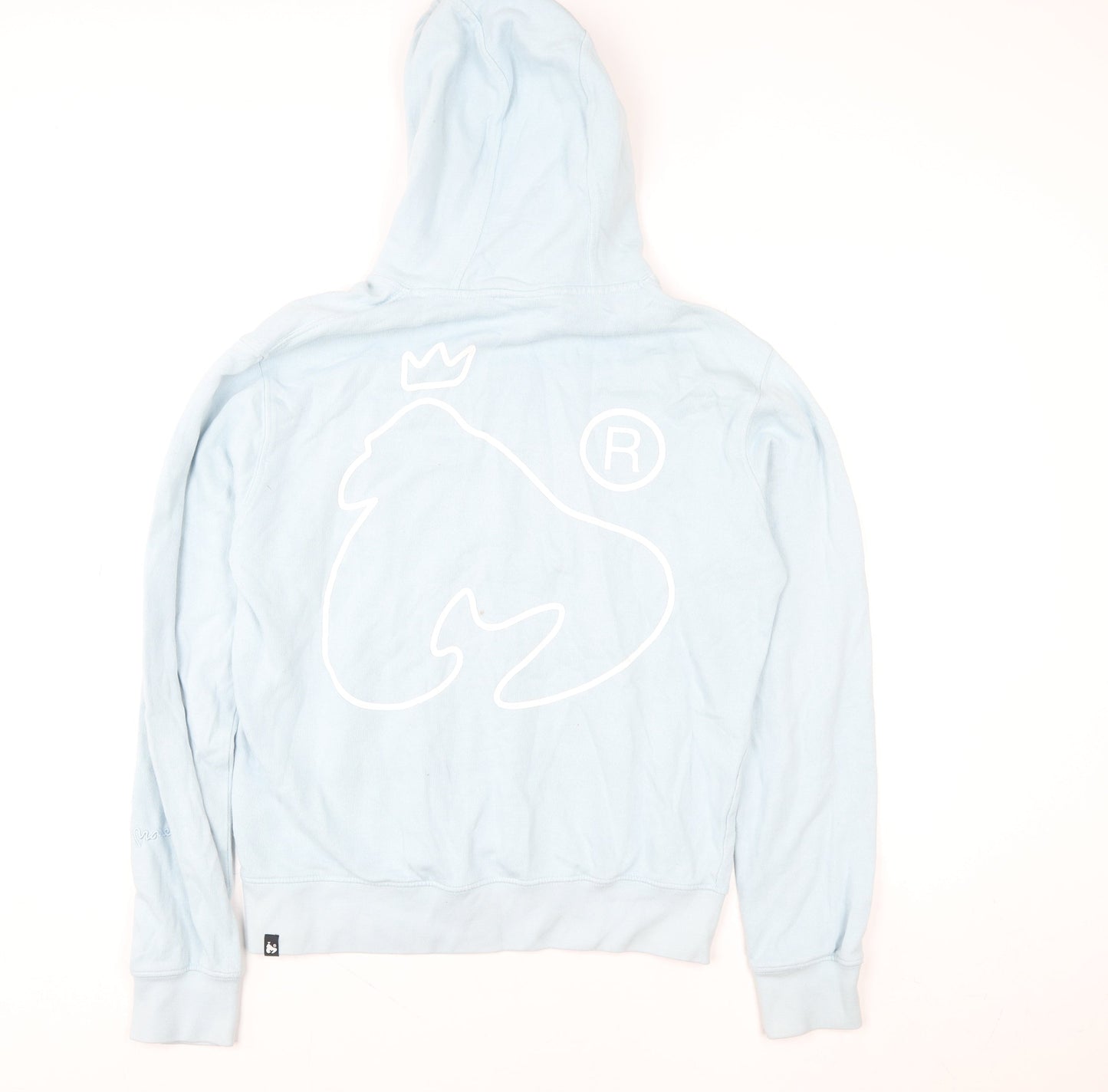 Money Womens Blue Pullover Hoodie Small 100% Cotton Graphic Logo