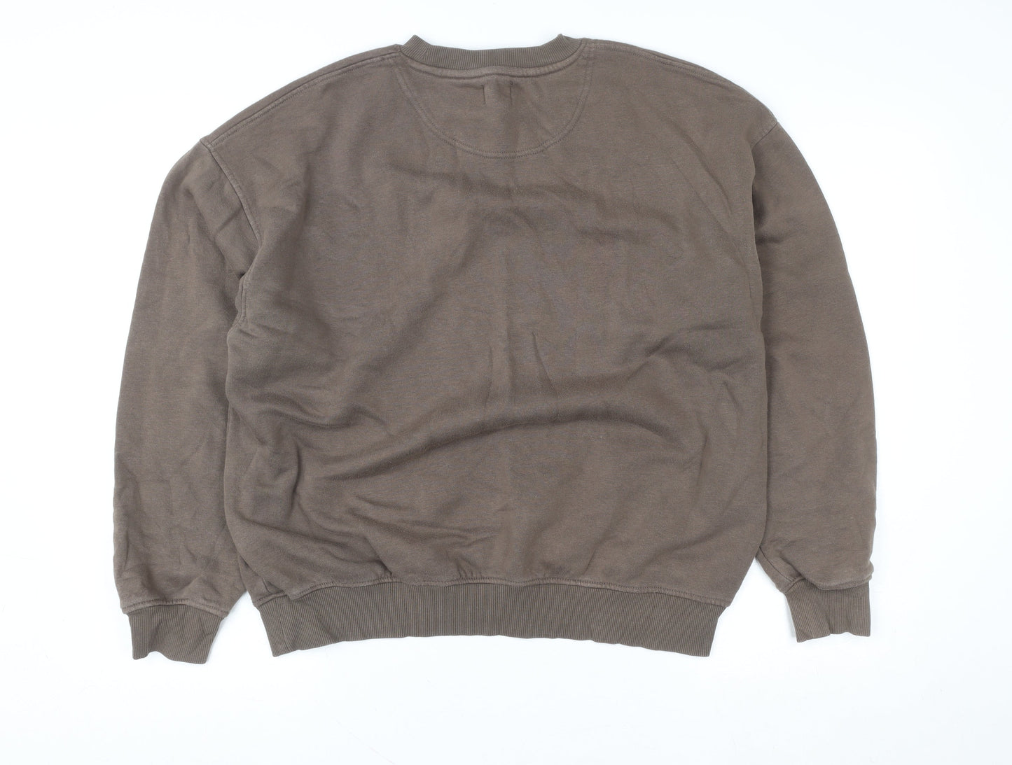 Cotton On Men's Brown Crew Neck Pullover Sweatshirt Size S