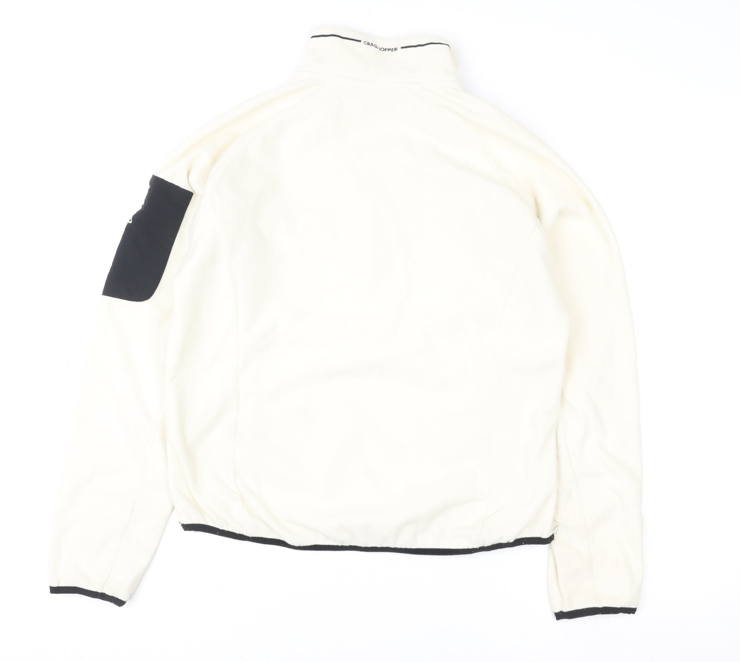 Craghoppers Women Ivory Fleece Pullover Sweatshirt UK 12 1/2 Zip Outdoor