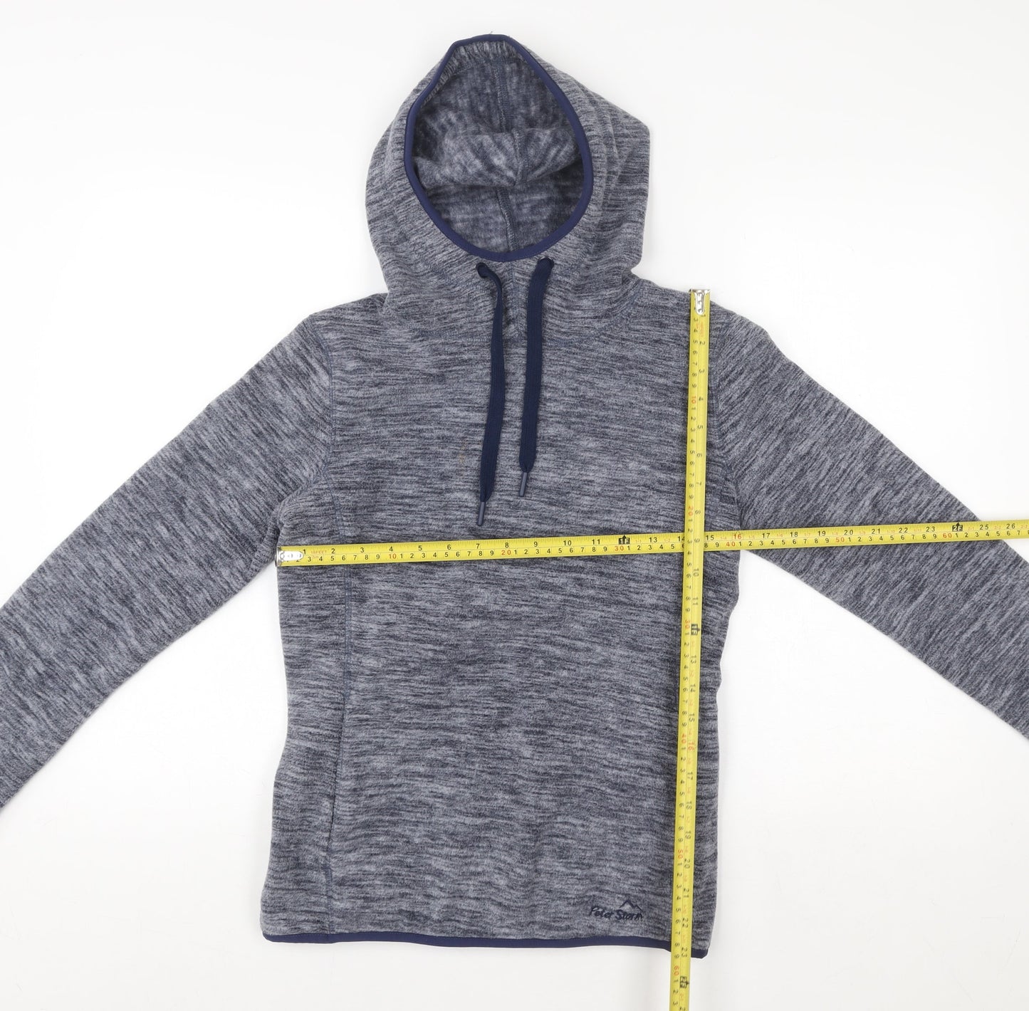 Peter Storm Womens Blue Pullover Hoodie Size 8 Fleece Lined Outdoor Top