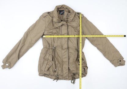 O&S Paris Women's Beige Cotton Blend Parka Jacket M