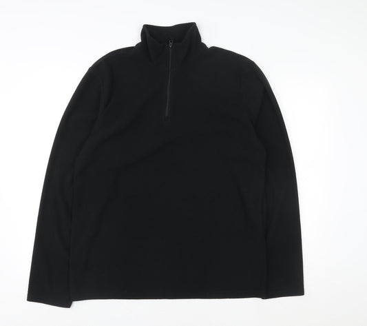 Craghoppers Mens Black M Fleece 1/4 Zip Pullover Sweatshirt