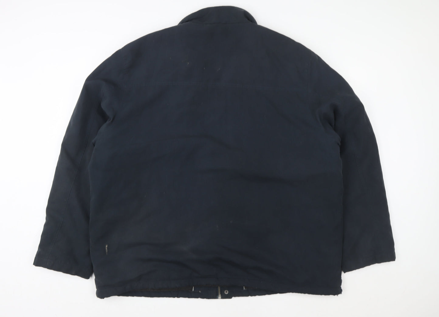 Lincoln Mens Blue 2XL Winter Lined Zip Button Softshell Jacket