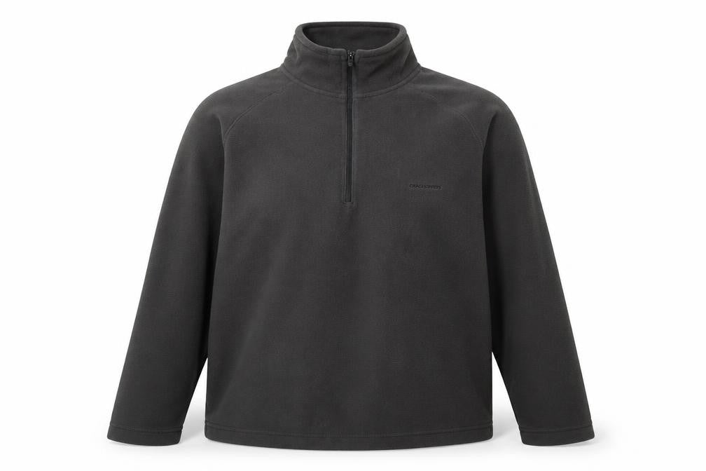 Craghoppers Women Black 1/4 Zip Fleece Sweatshirt Size L Polyester