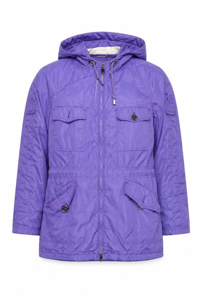 Steilmann Women's Purple Hooded Anorak Jacket Size S Polyester Blend