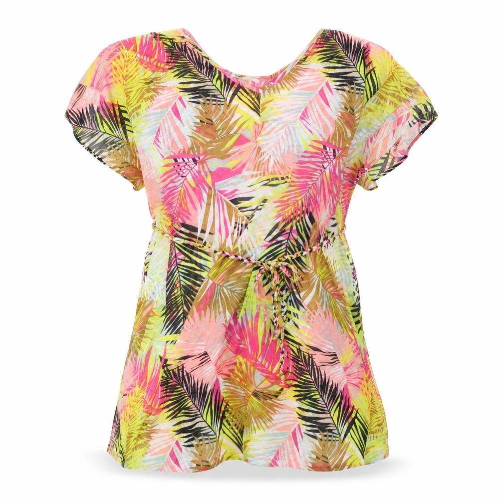 H&M Women's Multicoloured Tropical Tunic Blouse XS