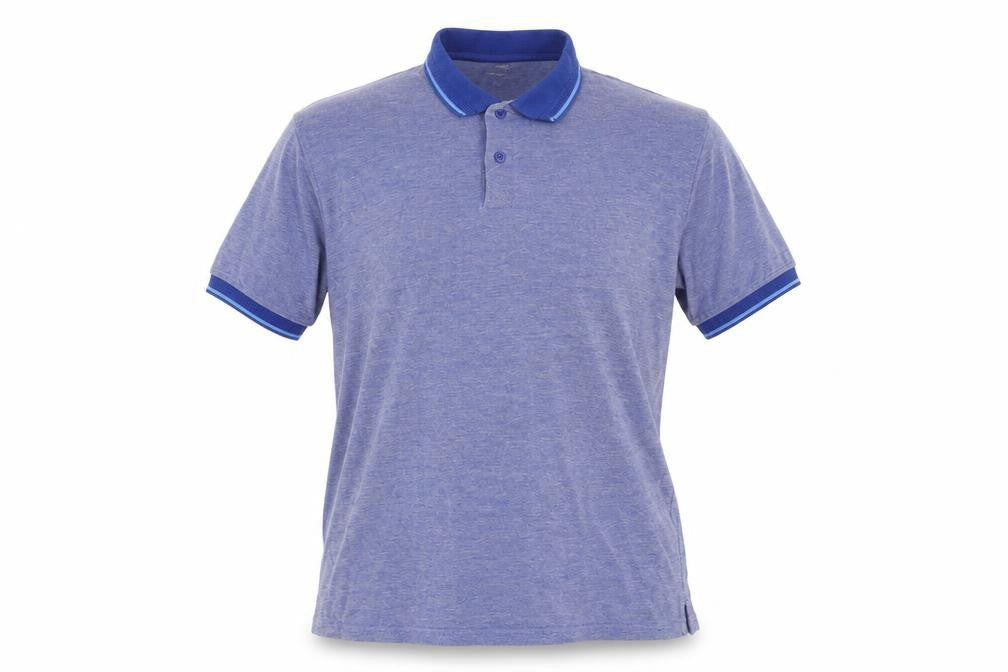 Dunnes Men's Blue Cotton Blend Polo Shirt Size L