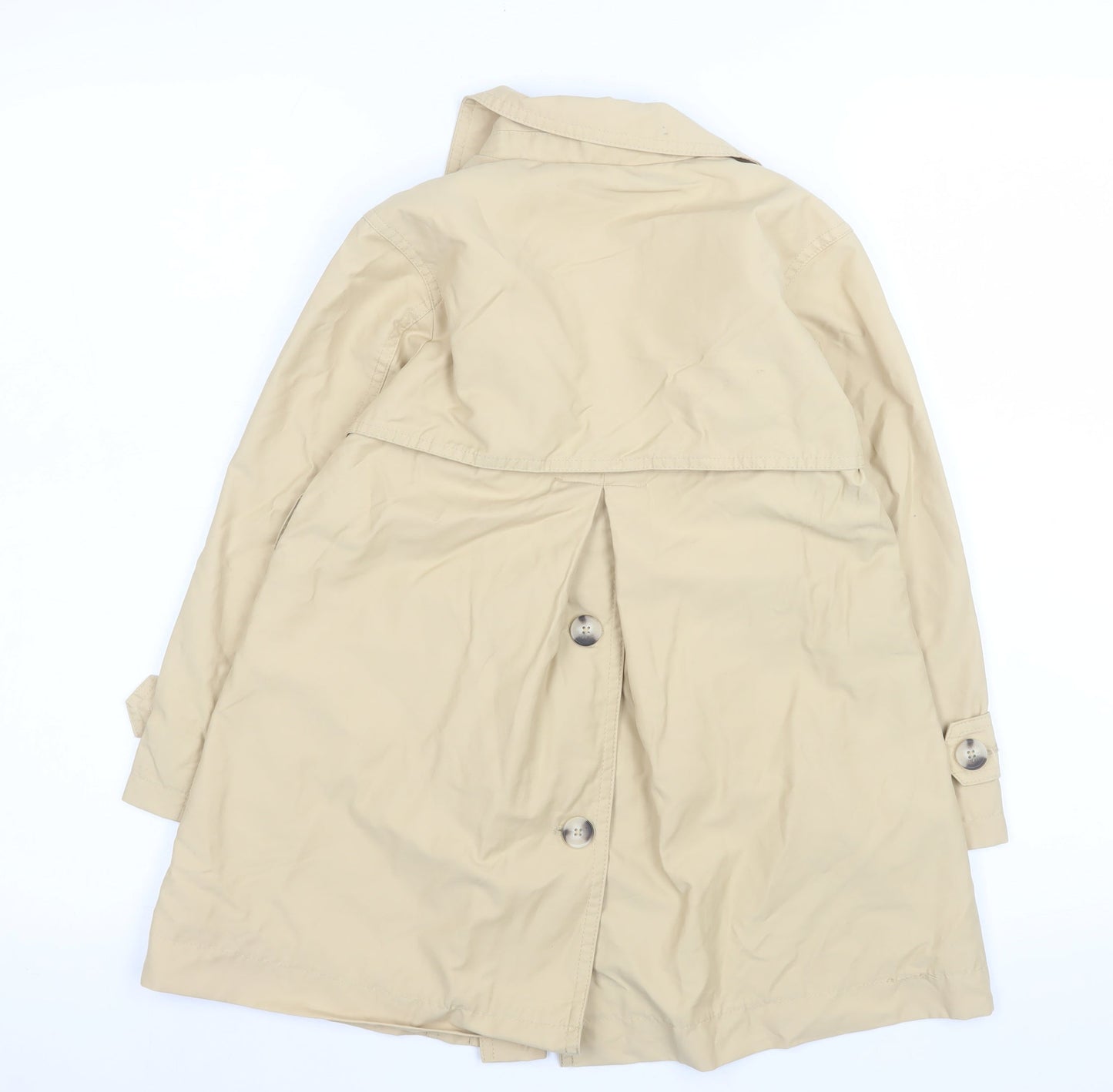 Zara Girls Beige Trench Coat 6 Years Double-Breasted Mid-Length Jacket
