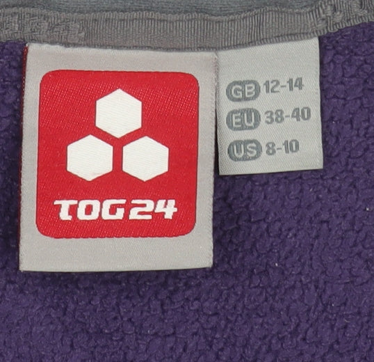 TOG24 Women Purple 1/2 Zip Fleece Pullover Size 12-14