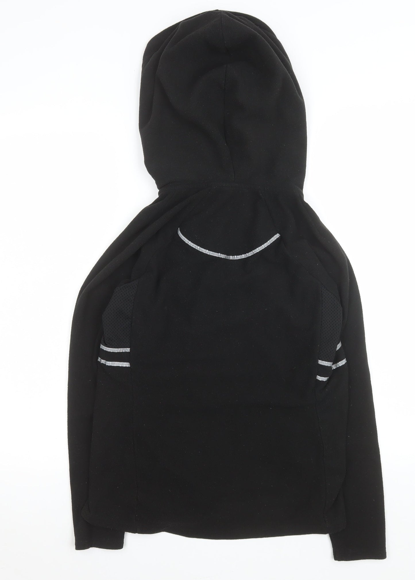 Next Women's Black Hooded Track Jacket Size 12 Regular Fit