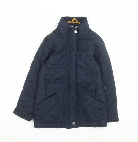 Regatta Girls Blue Quilted Mid-Length Jacket 5-6 Years Lined Water Repellent