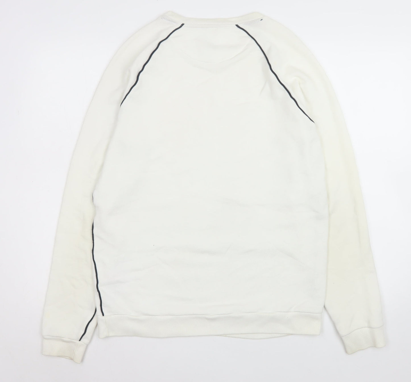 Jack Wills Men’s White Crew Neck Pullover Sweatshirt Size S