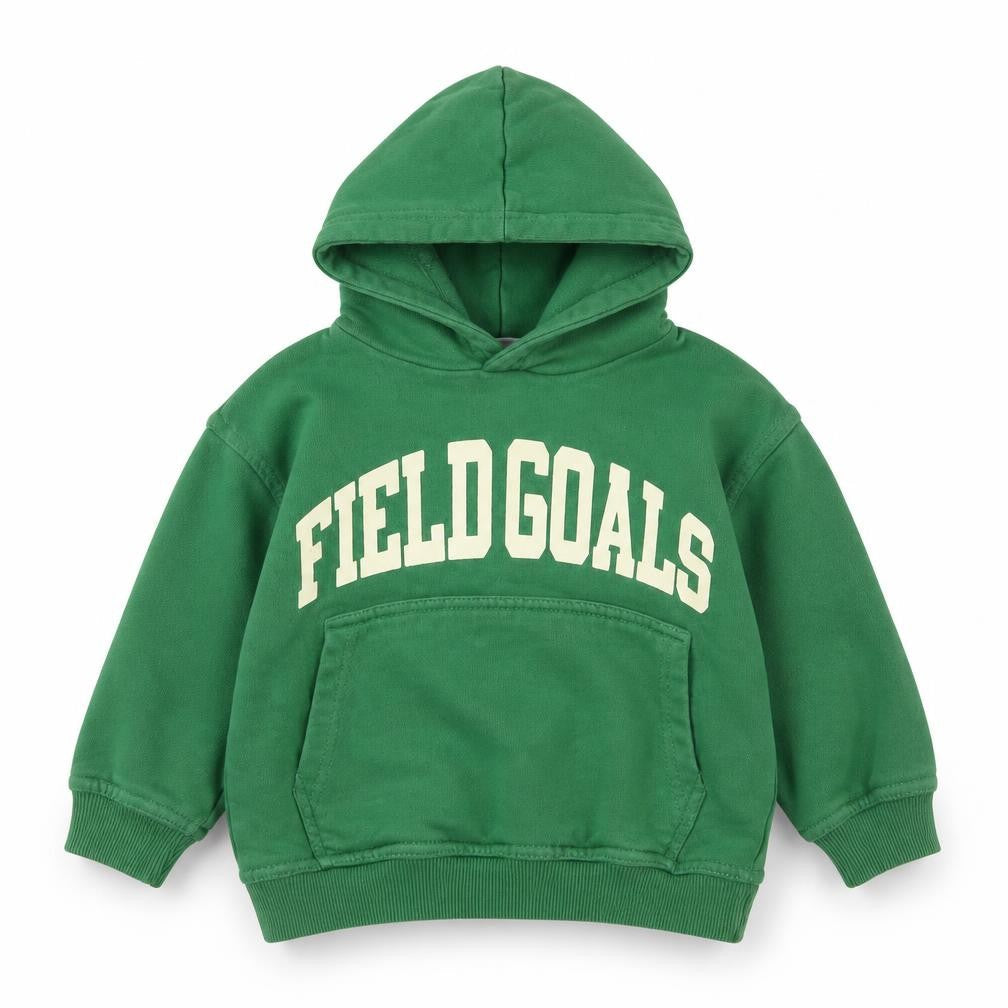 Zara Boys Green Field Goals Pullover Hoodie 3 Years Cotton Sweatshirt
