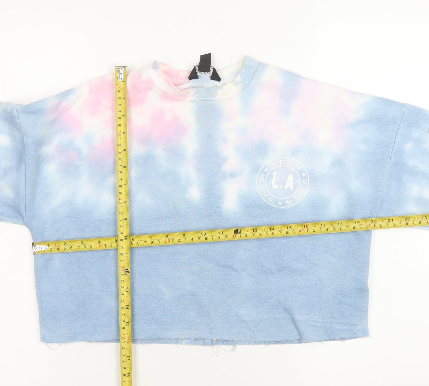 New Look Girls Multicoloured Tie Dye LA California Cropped Sweatshirt 12-13 Years