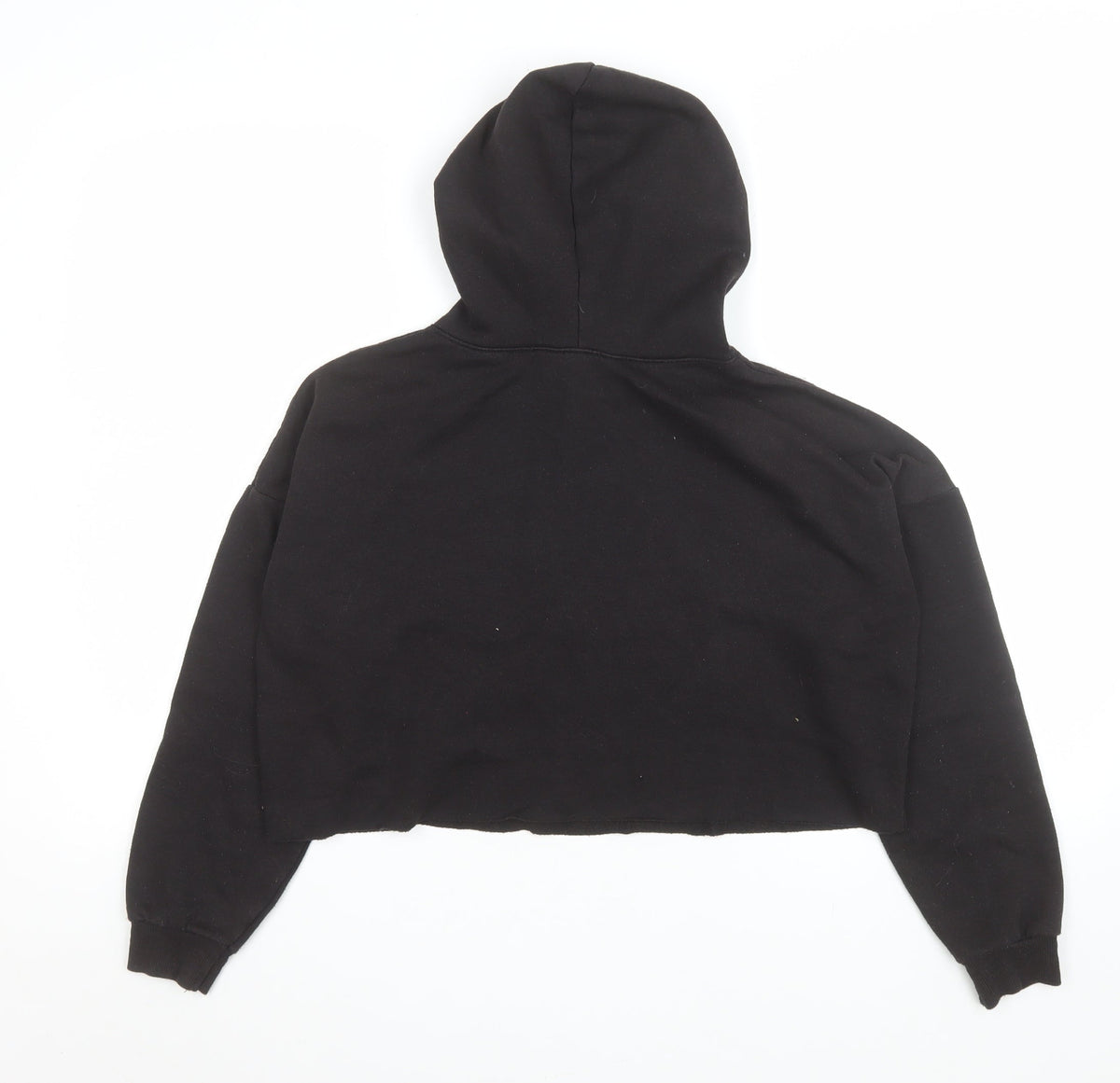 915 Generation Girls Black Downtown Detroit Cropped Hoodie Age 12-13 Pullover