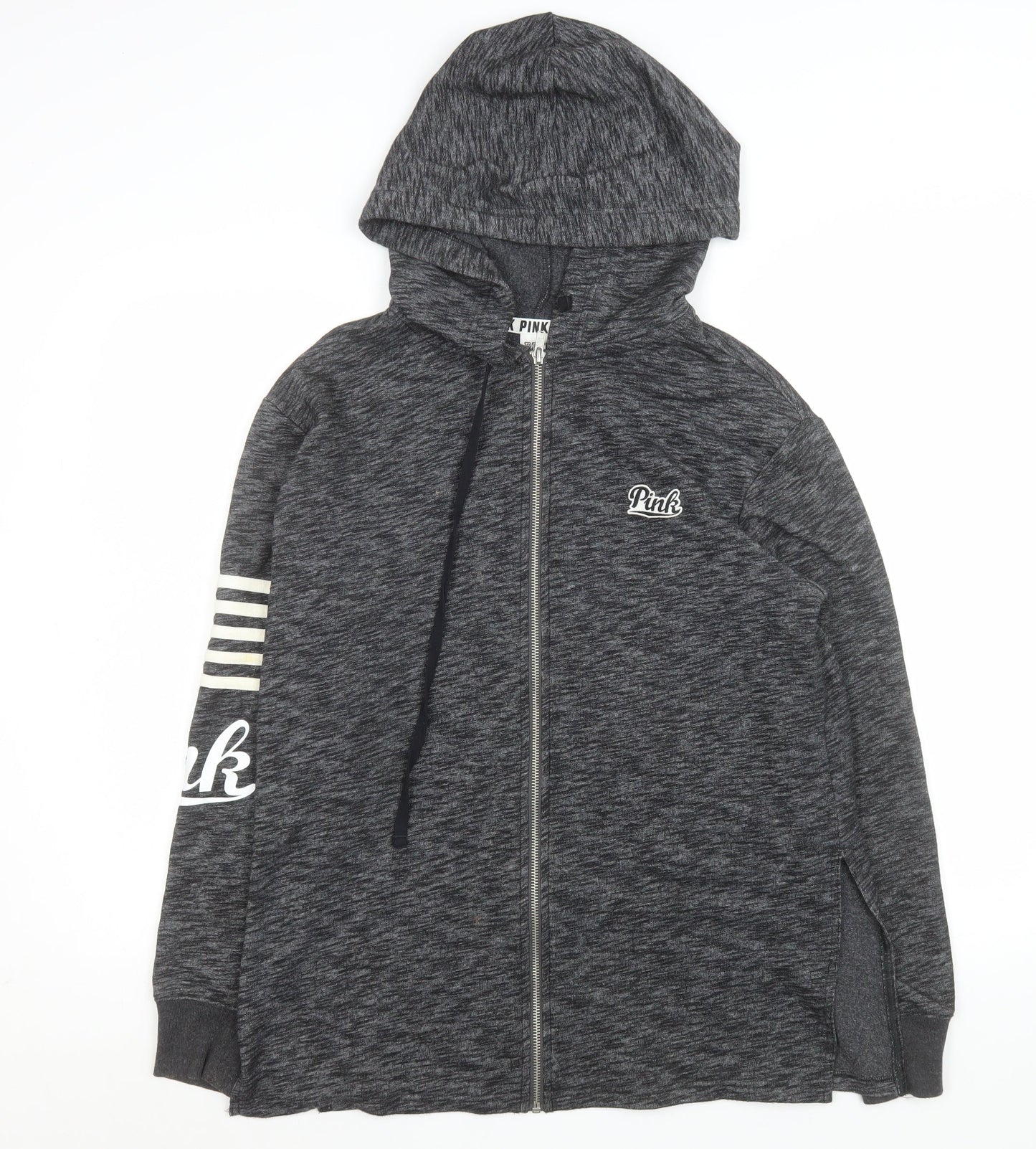 Victoria's Secret PINK Womens Grey XS Hooded Zip Jacket