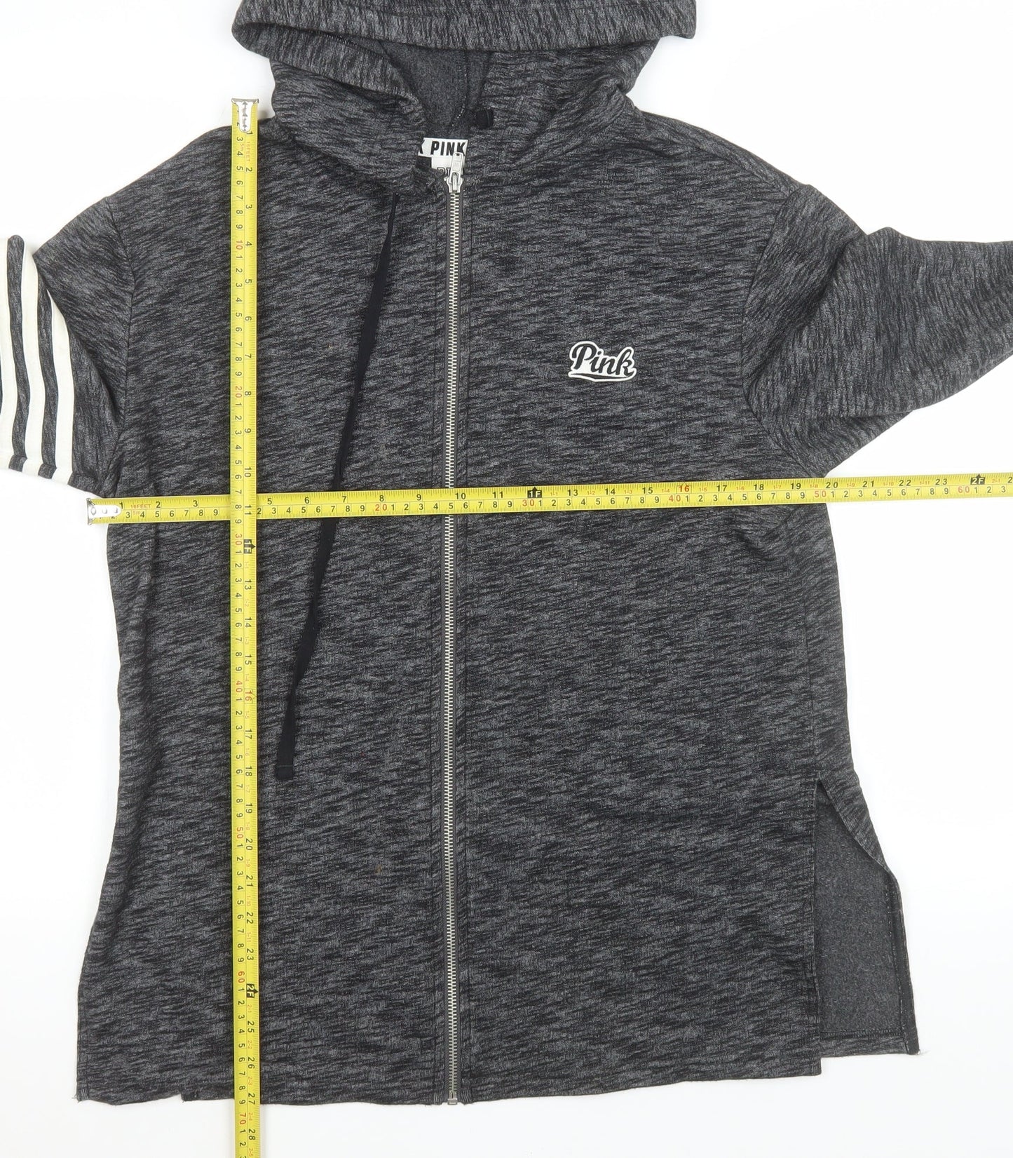 Victoria's Secret PINK Womens Grey XS Hooded Zip Jacket
