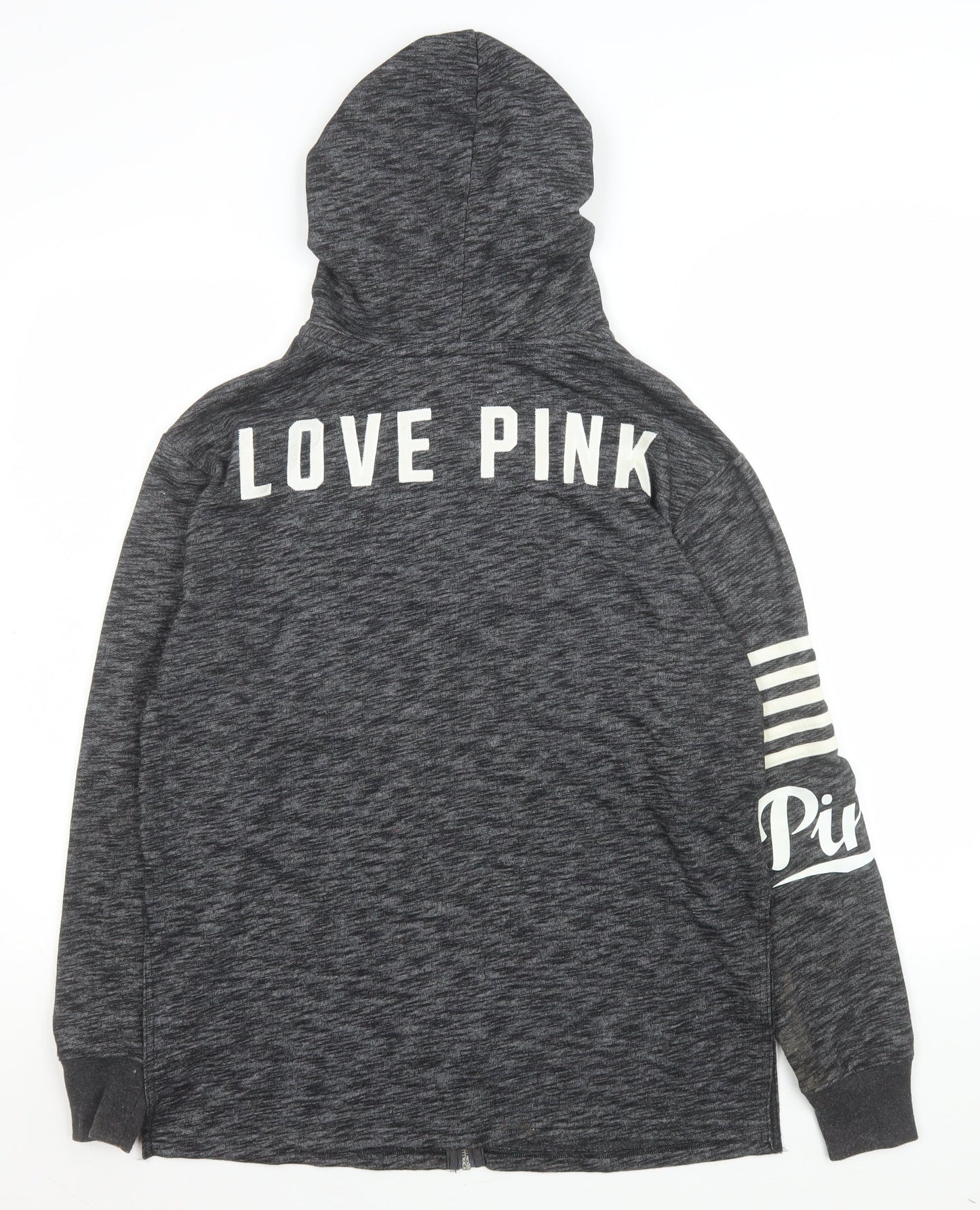 Victoria's Secret PINK Womens Grey XS Hooded Zip Jacket