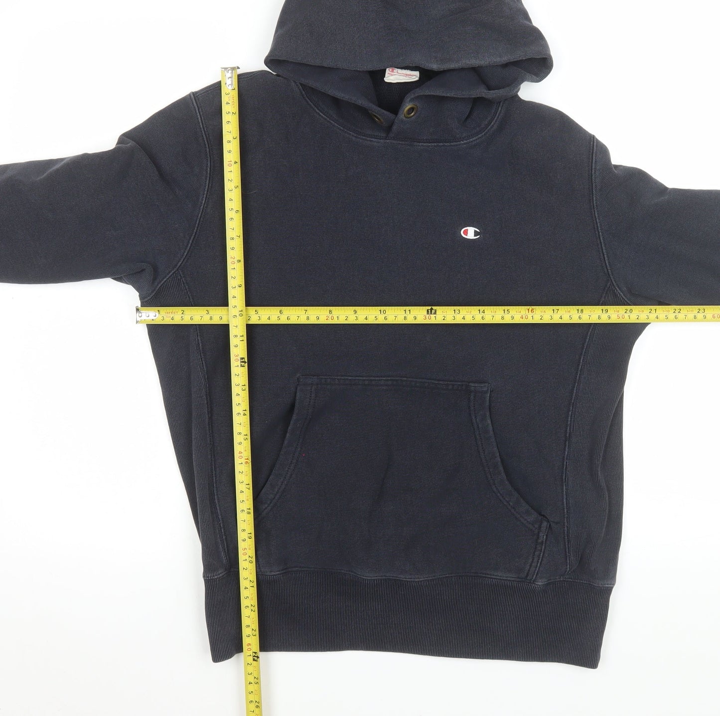 Champion Womens Navy Blue Large Reverse Weave Pullover Hoodie