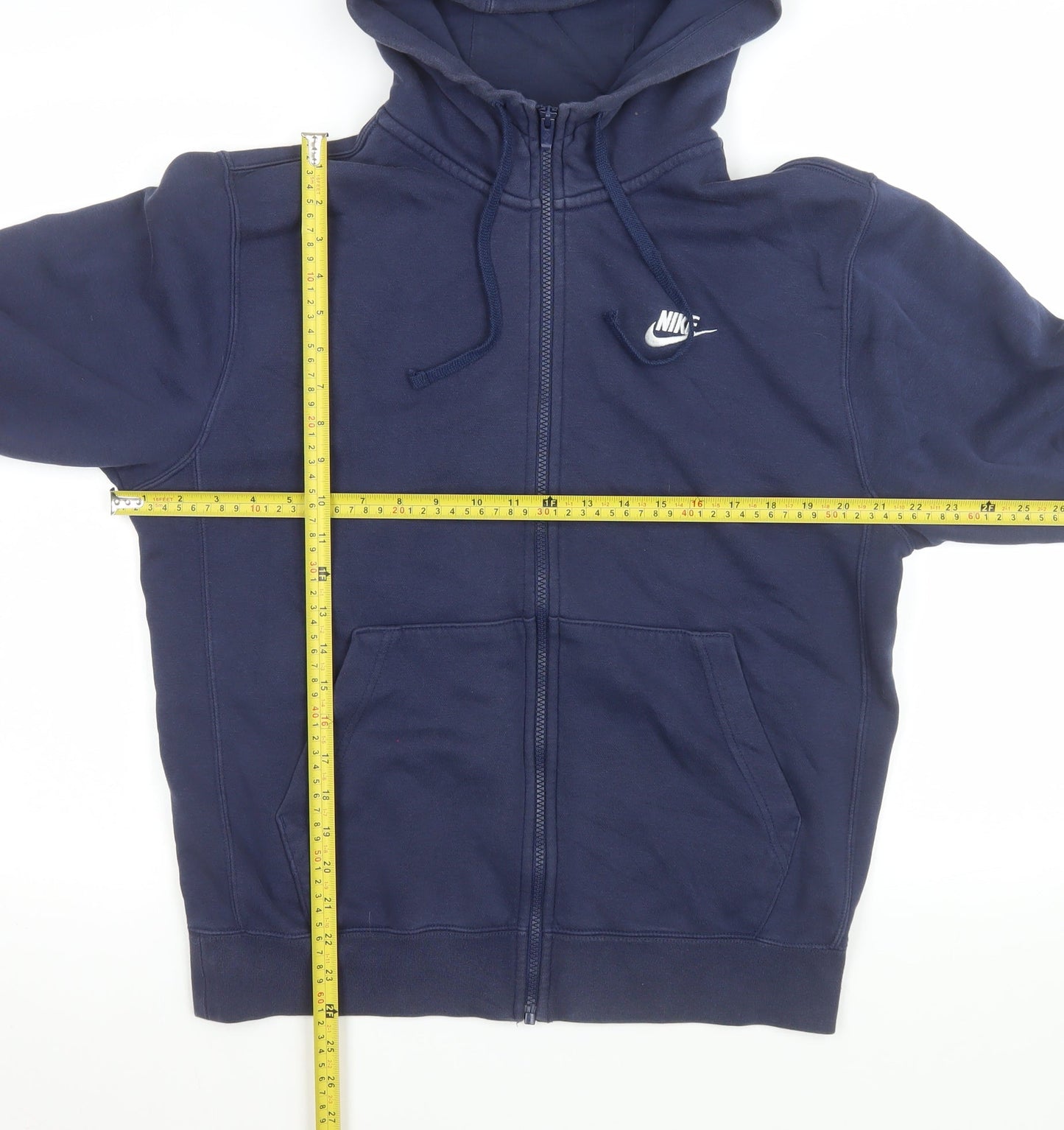Nike Men's Blue Full Zip Hooded Fleece Jacket Size S
