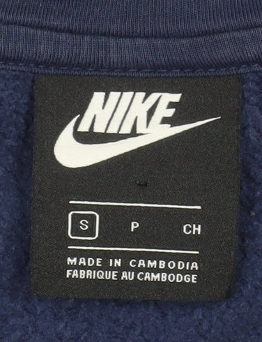 Nike Men's Blue Full Zip Hooded Fleece Jacket Size S