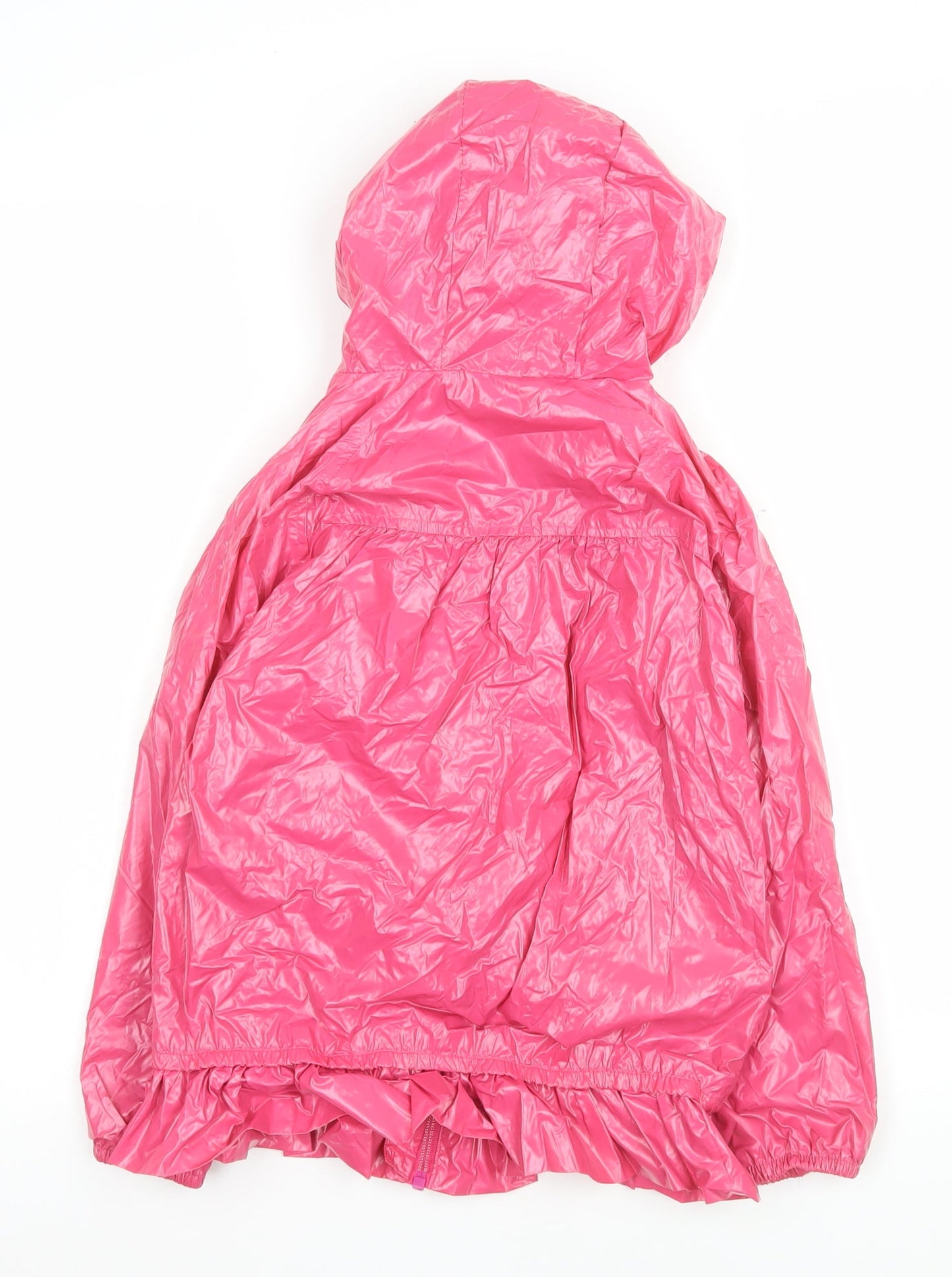 Next Girls Pink Hooded Rain Coat Jacket 8 Years Lightweight Nylon