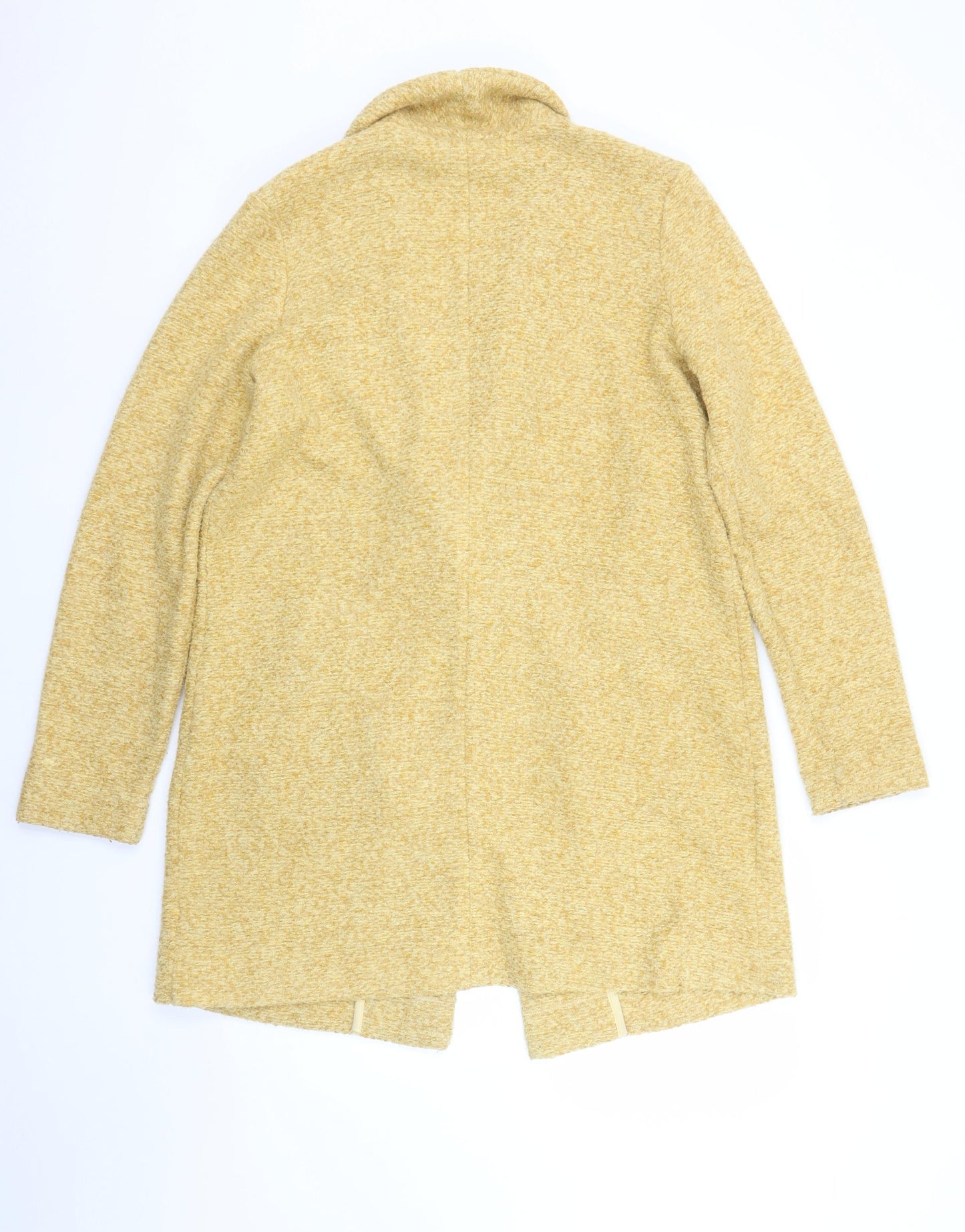Next Women’s Yellow Mid-Length Overcoat Size 12 Polyester
