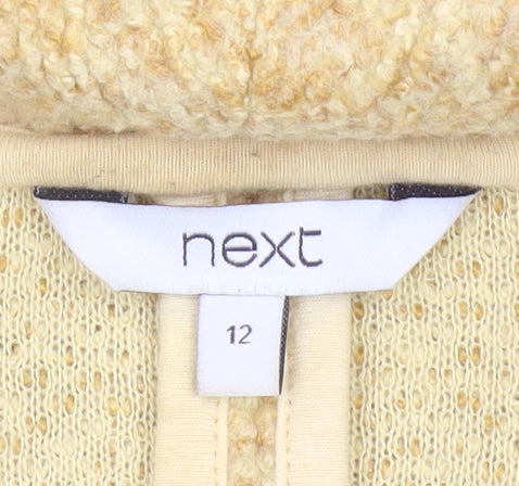 Next Women’s Yellow Mid-Length Overcoat Size 12 Polyester