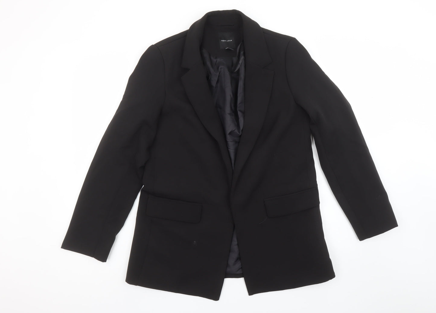 New Look Women Black Size 12 Slim Fit Single-Breasted Blazer