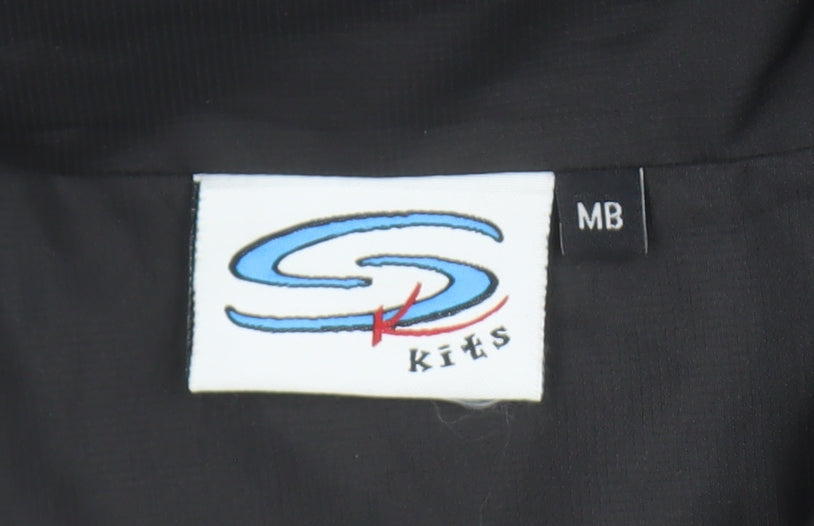 S Kits Boys Black Red Altrincham F.C. Hooded Puffer Jacket M