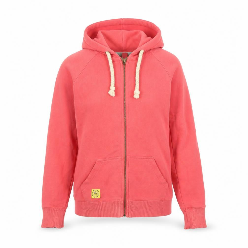 Joules Womens Coral Pink Full Zip Hoodie Size 10 Cotton Blend