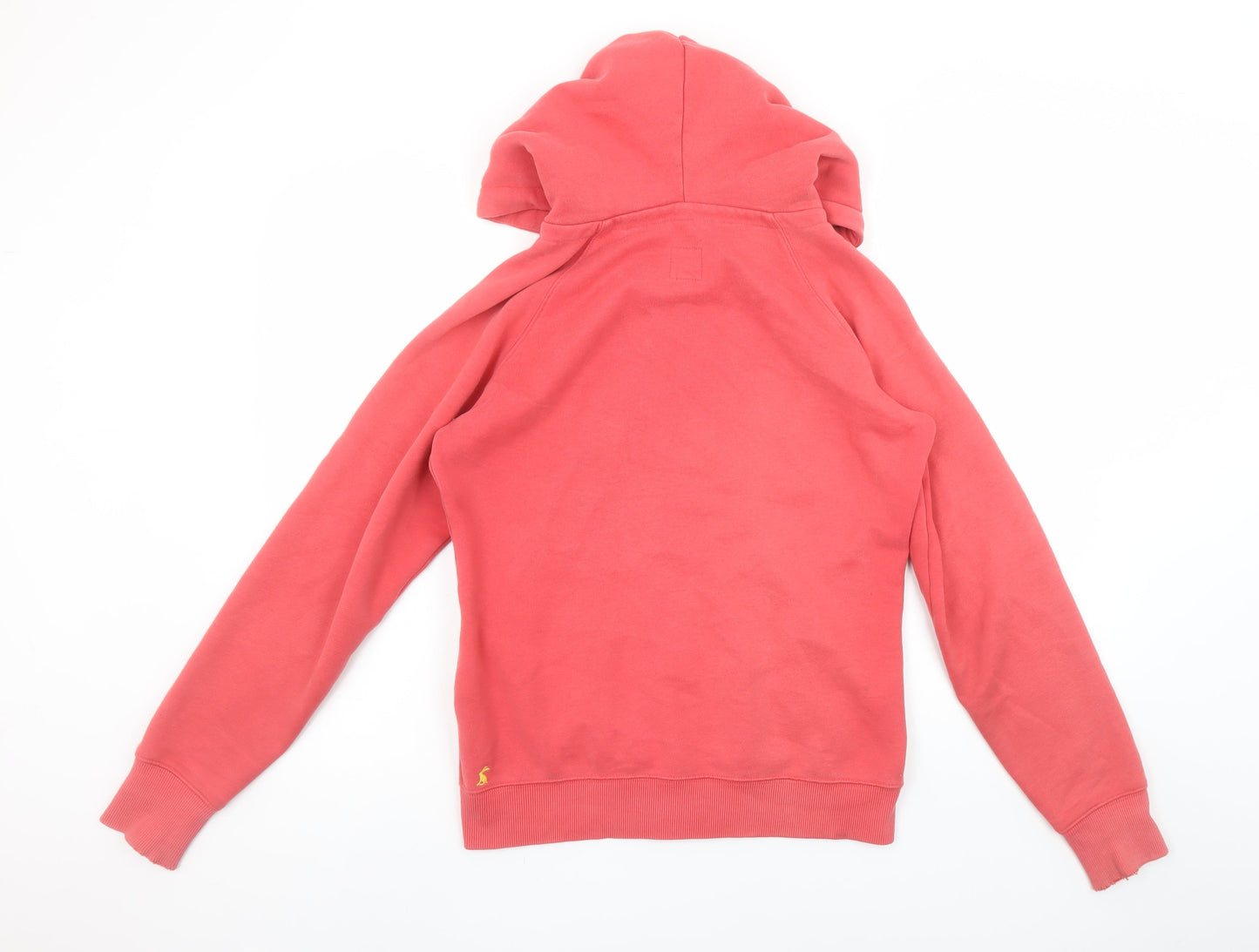 Joules Womens Coral Pink Full Zip Hoodie Size 10 Cotton Blend