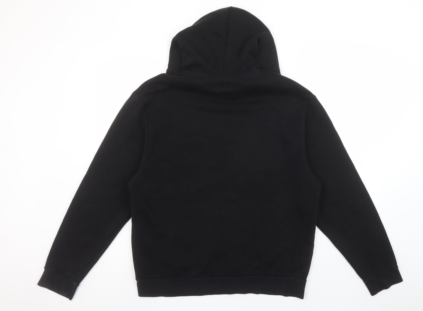 River Island Men’s Black Paris Logo Pullover Hoodie Size M