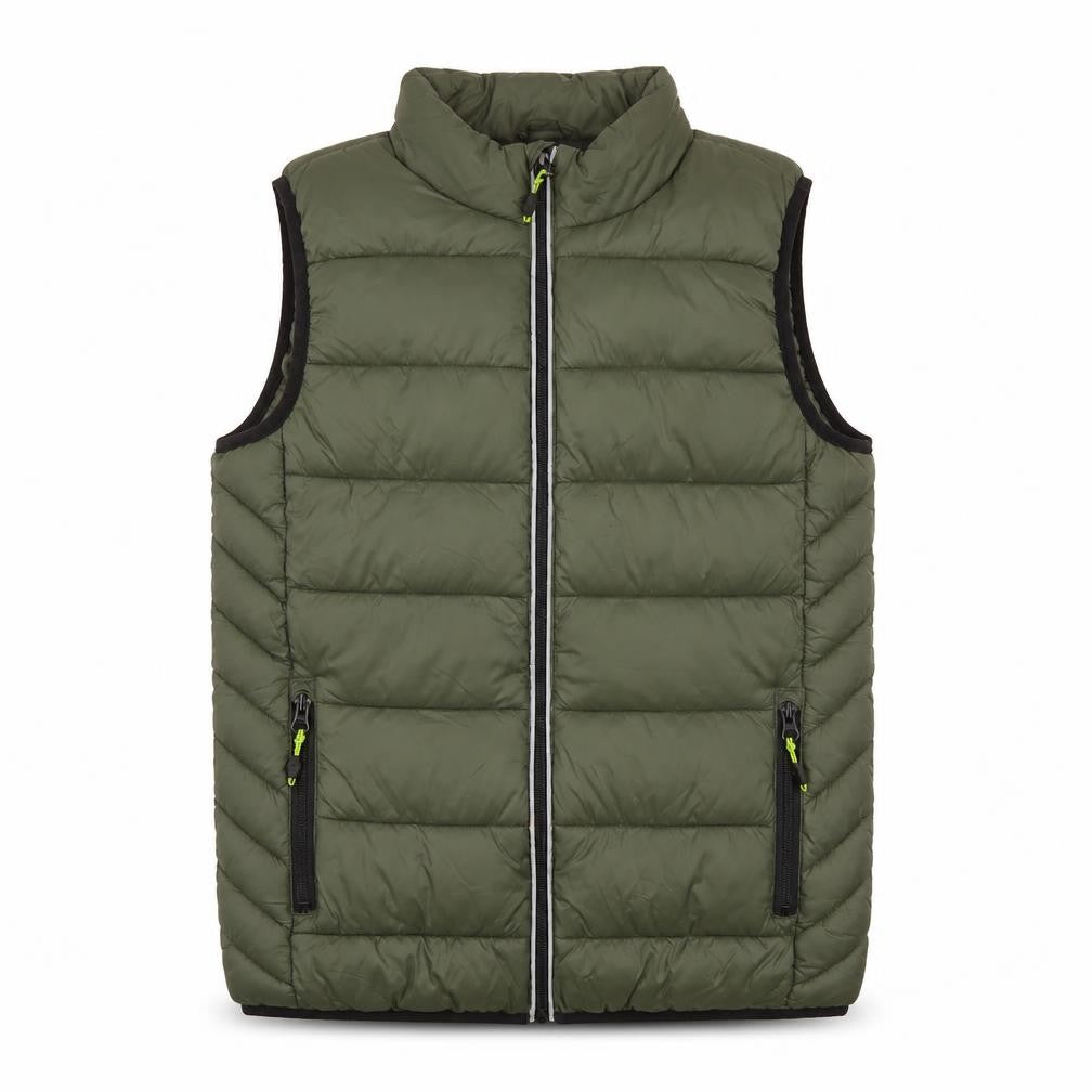 Tu Boys Green Puffer Sleeveless Jacket 11-12 Years Lined Zip Outerwear