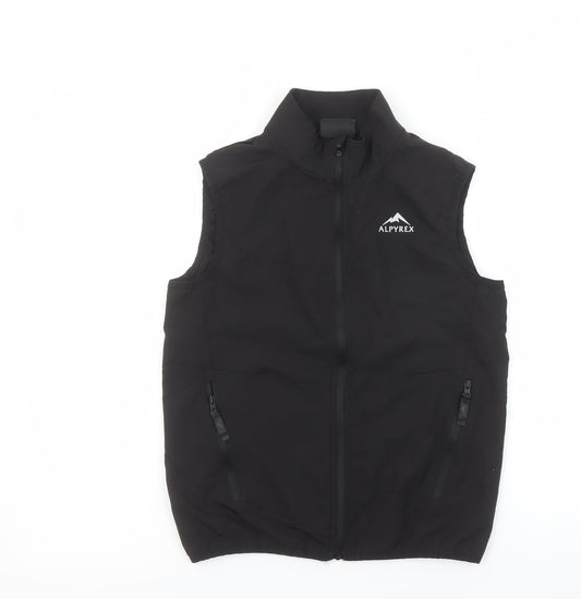 Alpyrex Boys Black Softshell Sleeveless Bodywarmer M Outdoor Hiking Vest