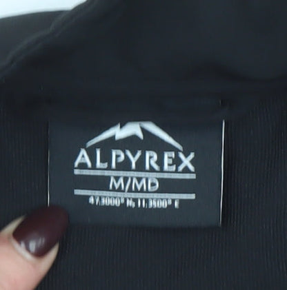 Brand and care label for Alpyrex boys’ black softshell sleeveless bodywarmer m outdoor hiking vest