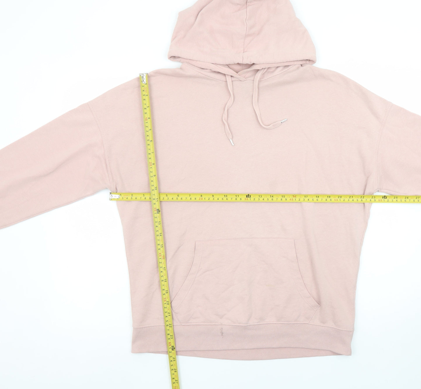 New Look Women’s Pink Pullover Hoodie M Cotton Blend Casual