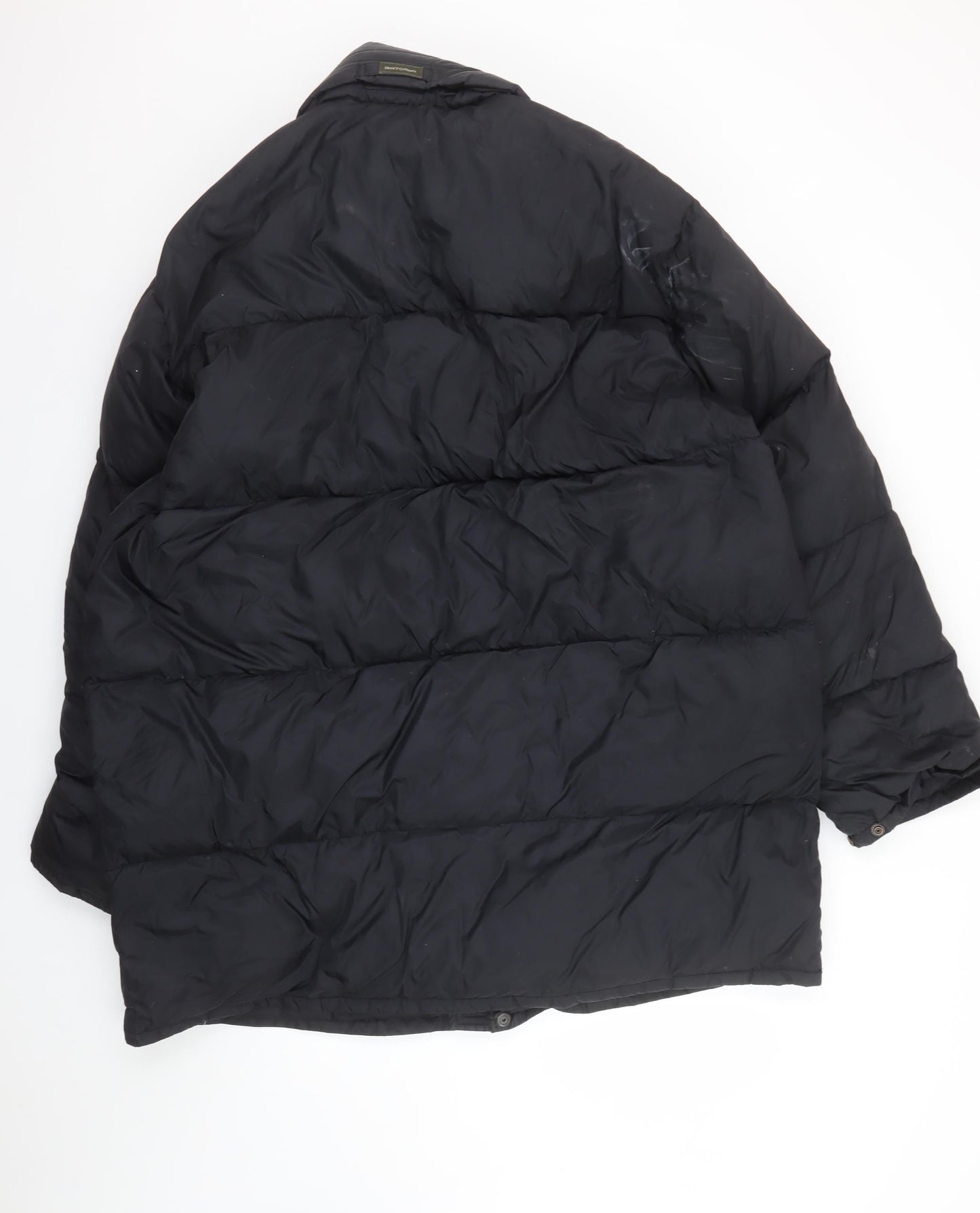 Henry Cotton's Men's Black Down Puffer Jacket Size 50 Regular Fit Winter Coat