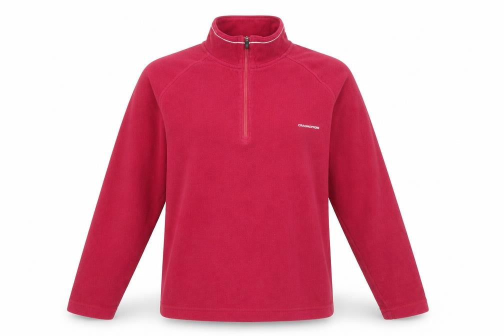 Craghoppers Women's Red Fleece 1/2 Zip Pullover Sweatshirt UK 8