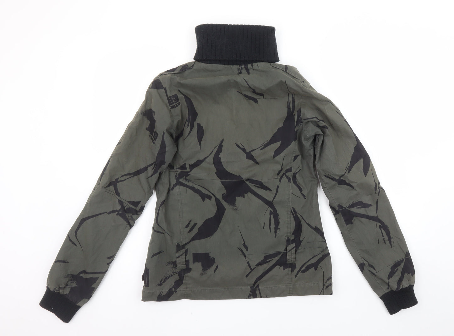 Addict Men's Green Camouflage XS Bomber Jacket Full Zip Cotton Blend