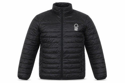 Forest Mens Black Puffer Jacket S Regular Fit Quilted Lightweight