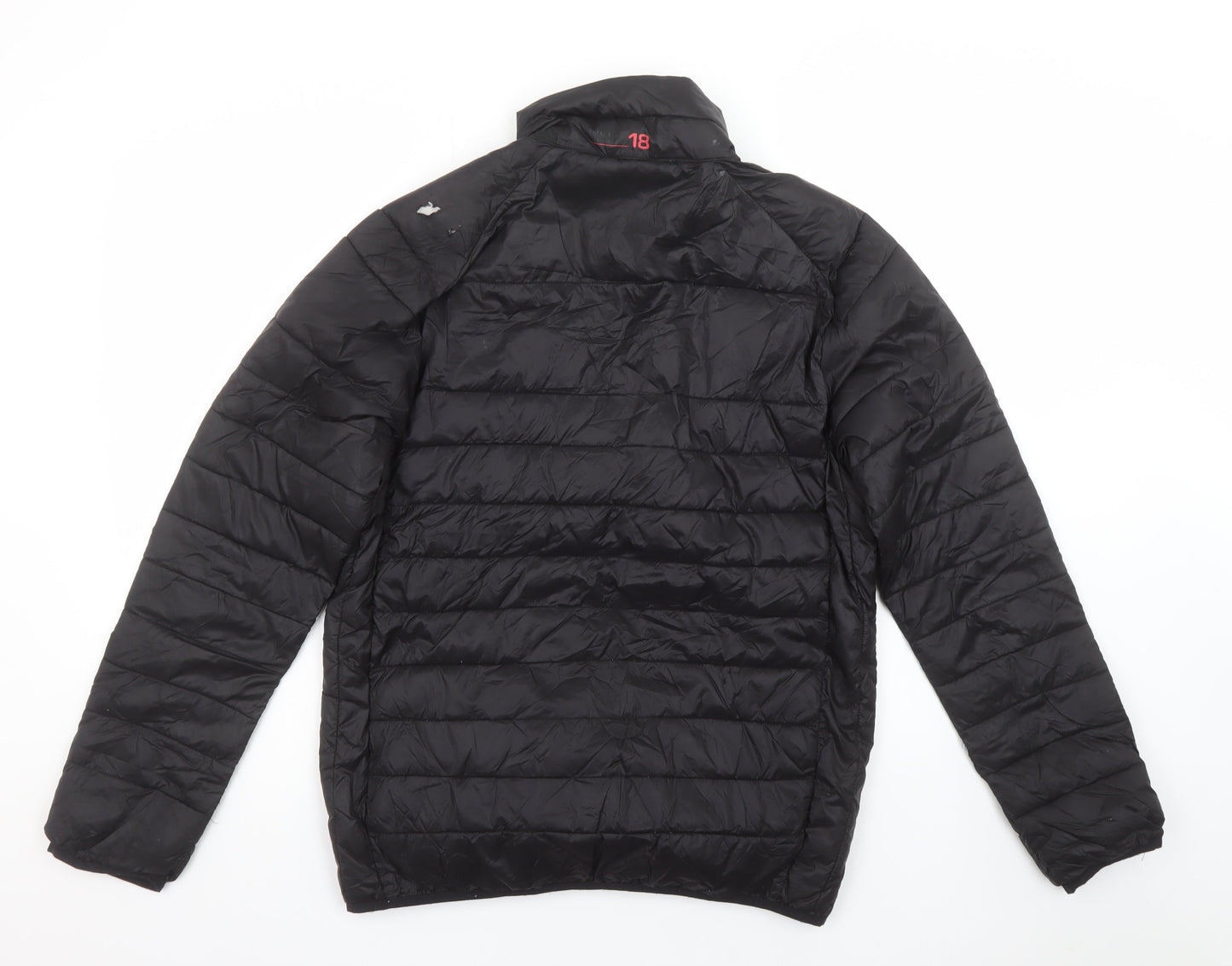 Forest Mens Black Puffer Jacket S Regular Fit Quilted Lightweight