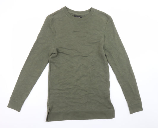 River Island Womens Green XS Pullover Cotton Sweatshirt