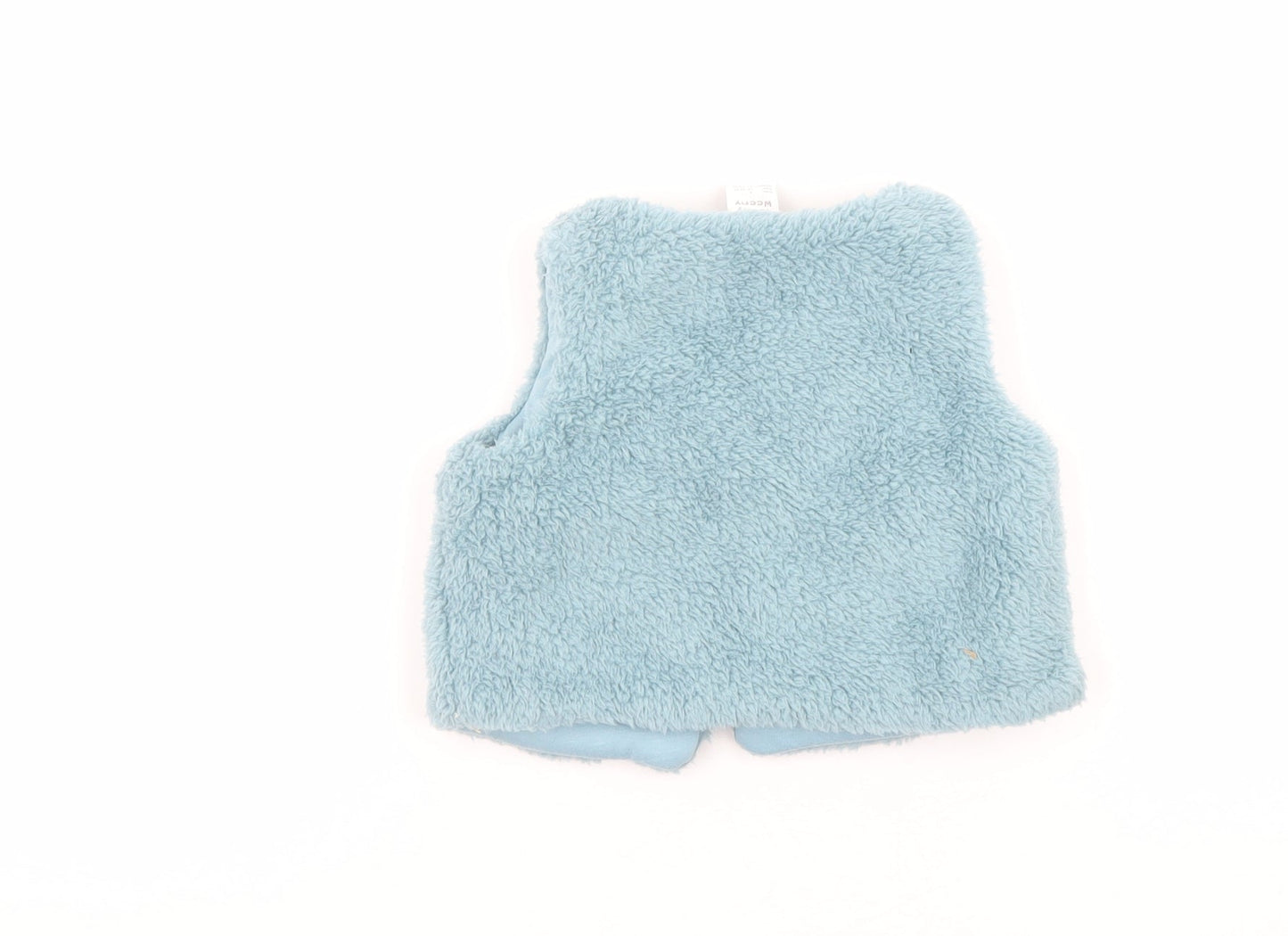 Teeny Weeny Unisex Baby Blue Faux Fur Waistcoat 18-24 Months Lined Soft Vest