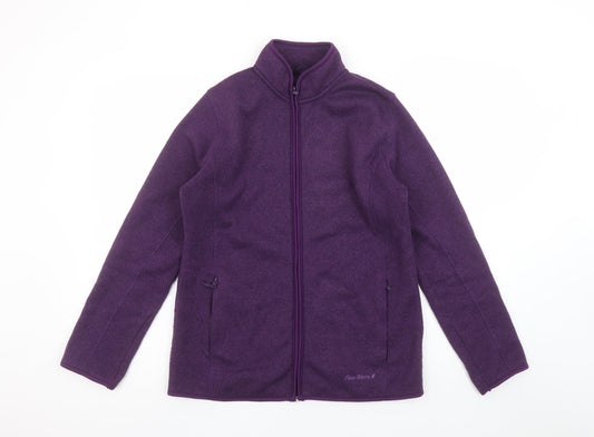 Peter Storm Women's Purple Fleece Full Zip Mid-Length Jacket Size 12